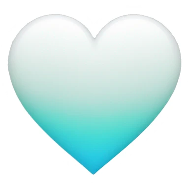 Heart with white and cyan gradient sticker