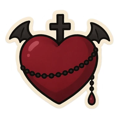 Goth red object sticker