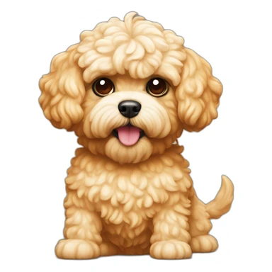 golden maltipoo devil sticker