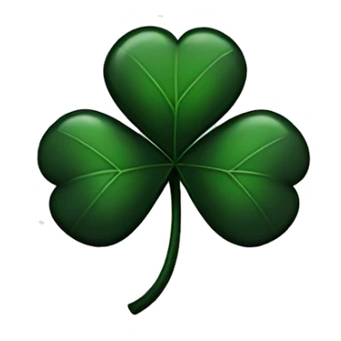 black 4 leaf clover sticker