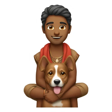 Indian friend with dog sticker
