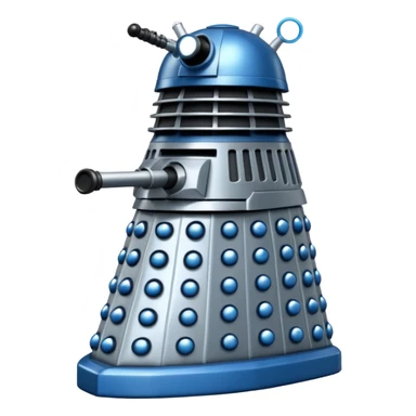 dalek silver and blue  sticker