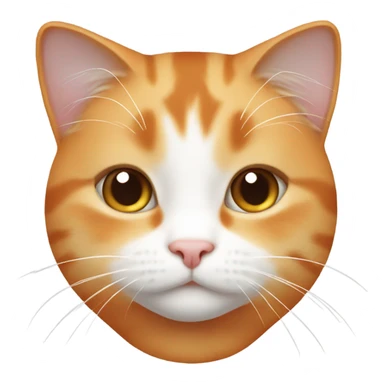 orange and white girl cat that is slightly chubby  sticker
