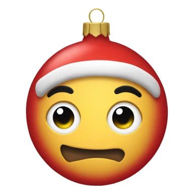 Red Christmas ornament sticker