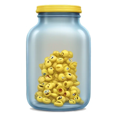 Glass movie jar, empty sticker