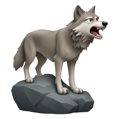 Wolf howling sticker