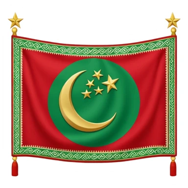 Türkmen flag sticker