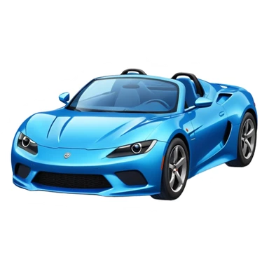 blue sports car sticker