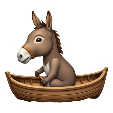 Donkey in a boat sticker