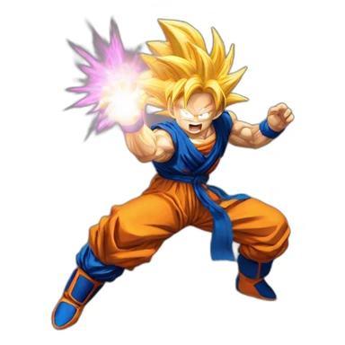 goku super saiyan with aura sticker