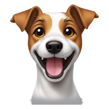smiling jack russell terrier sticker