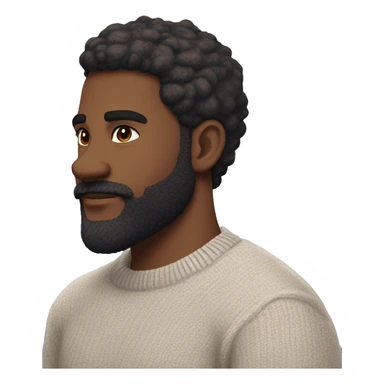 
Oval face, strong jawline, thick arched eyebrows, deep-set eyes, straight nose, full lips, neatly trimmed beard, dark wavy hair, warm skin tone, soft lighting. Blue sweater, silver watch, relaxed, confident vibe. sticker