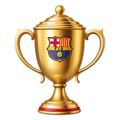 Barcelona logo with a el Classico cup sticker