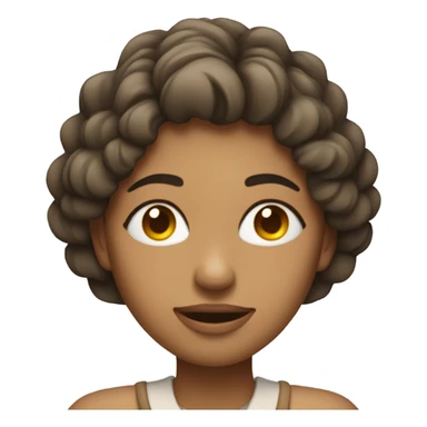 woman, facial expression, relieved, eyes closed sticker