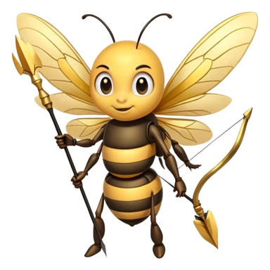 bee as cupid sticker