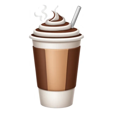 paper cup with hot chocolate sticker
