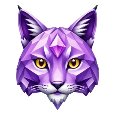 Lynx made of crystals that's purple sticker