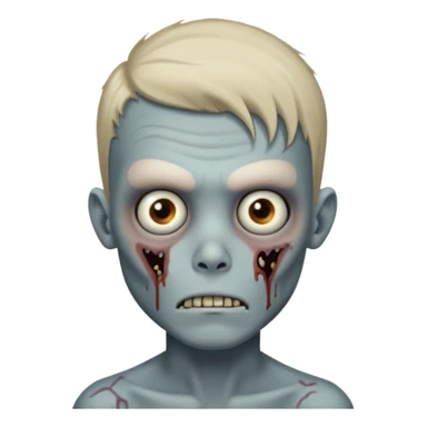 zombie boy with one sided taper hair sticker