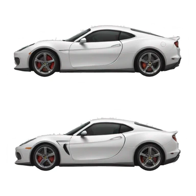 sports car on white background sticker