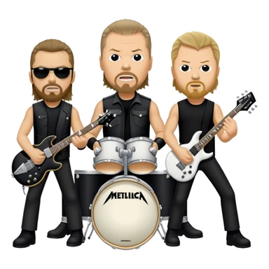 Metallica band/ James Hetfield, Kirk Hammet, Lars Ulrich, Rob Trujilho sticker