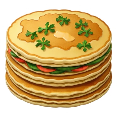 one fried crispy pancake made from chopped veggies in batter sticker