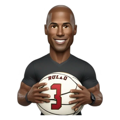 ronaldo fusionner avec michael jordan sticker