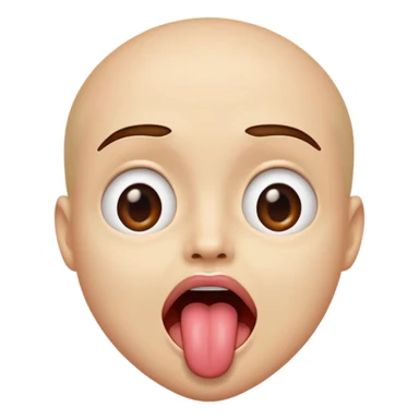 Tongue out but swaying with eyes popping sticker