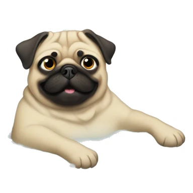 pug in the bath sticker