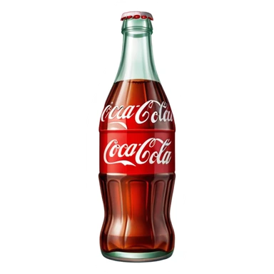 retro Coca Cola bottle with vintage logo sticker