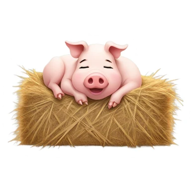Pig getting ready for bed sticker