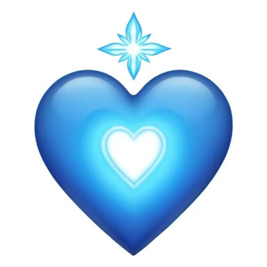 spiritual healing heart blue sticker