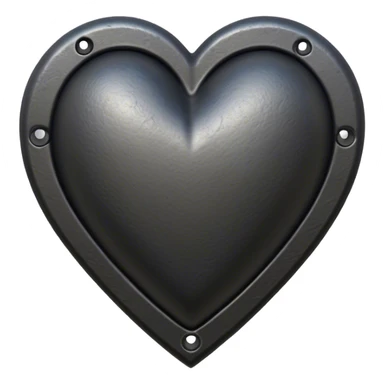 medieval black iron heart  sticker