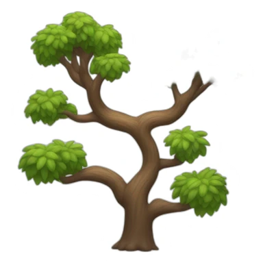 tree with strong, muscular arms sticker