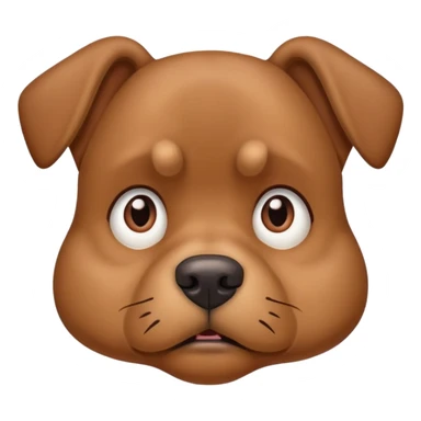 brown sharpey dog with a displeased face sticker