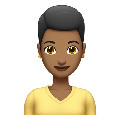 Chico de tez negra con corte de pelo buzz cut y su novia de tez morena sticker