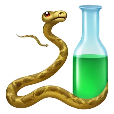 snake making a science experiment sticker