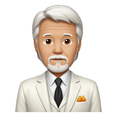 Kenny Rogers with white suit jacket sticker