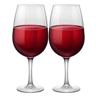 2 red wine glasses are knocked against each other sticker