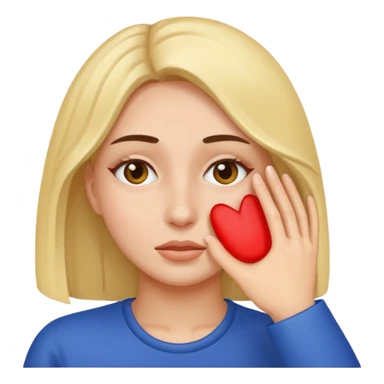 Mulher tampando o rosto sticker