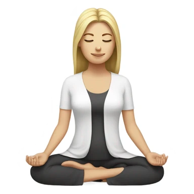 Meditation white girl sticker