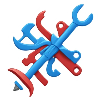 tool on an app icon that is blue andred and lively sticker