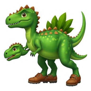 Dinosaur with shoes  sticker