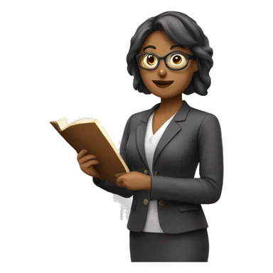 Teacher woman with a book and a pointer  sticker