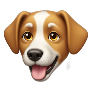 dog smiling and blinking an eye sticker
