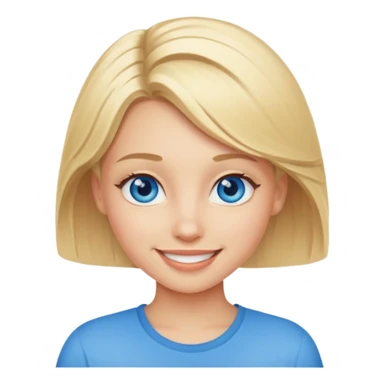 Aesthetic blonde Beautiful girl Cool smile sticker