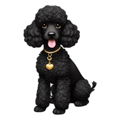black royal poodle sticker