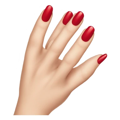 Nail Polish emoji with red nails  sticker