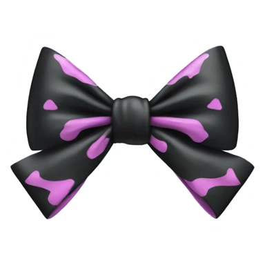 black coquette bow sticker