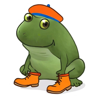 Orange- brown picture sticker