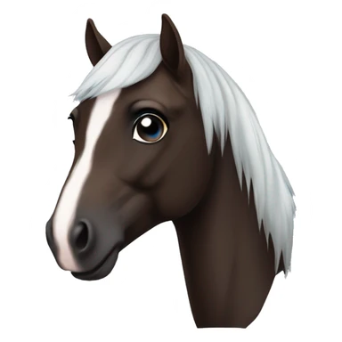 Dark bay horse small star  sticker
